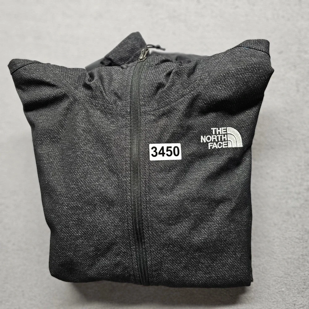 The North Face Dryvent Rain Jacket Mens Medium Black Hooded Waterproof Full Zip